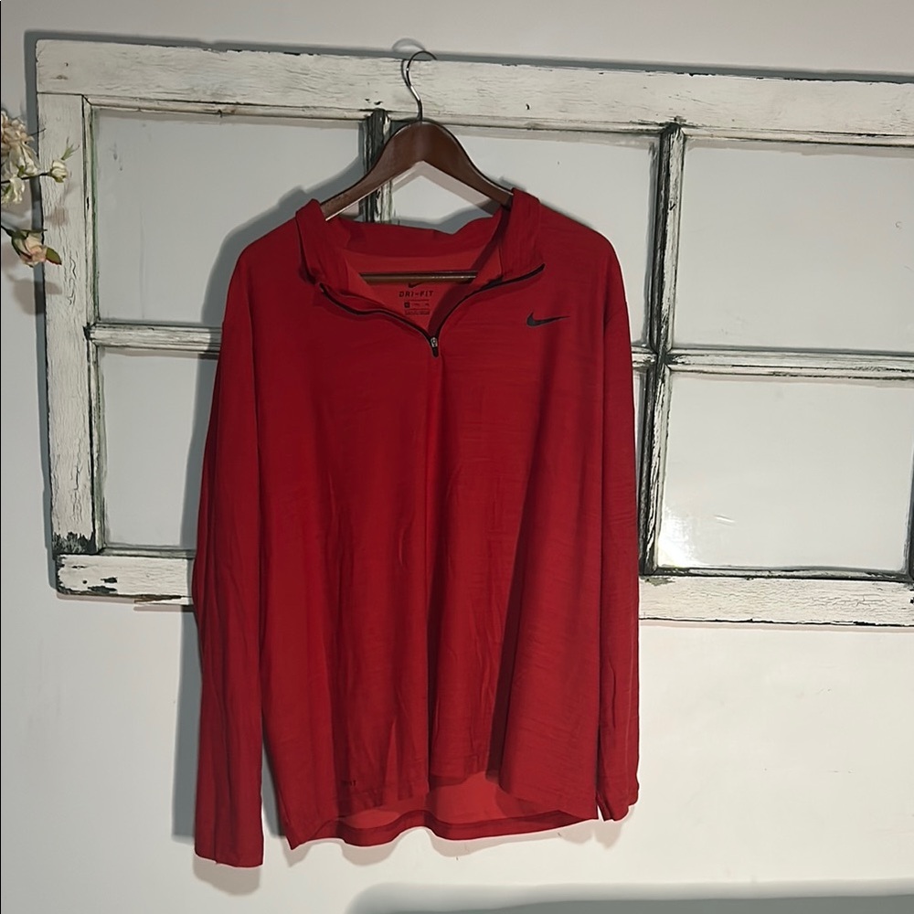 Nike Crimson Quarter-Zip Pullover